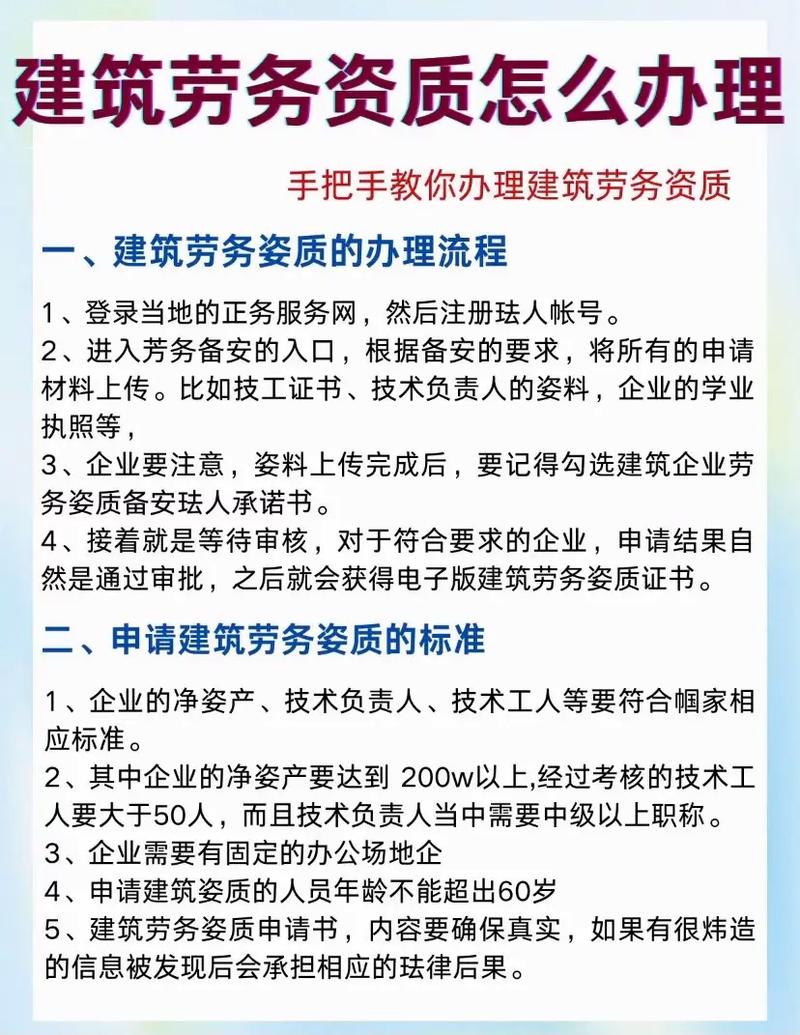 建筑劳务分包资质与劳务派遣资质的区别在于前者针对具体工作,后